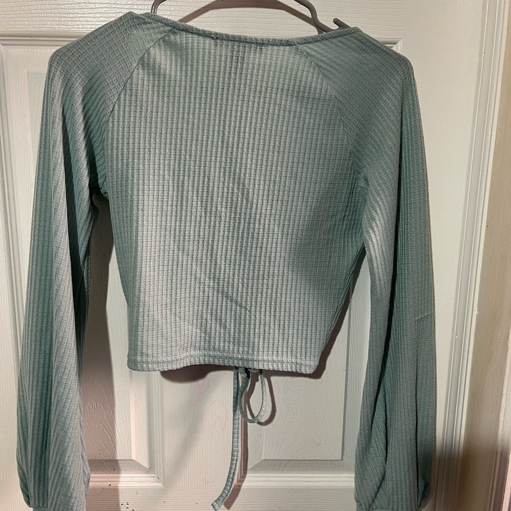 NWOT Sage Green Size Small long cuff bottoms sleeves - Picture 2 of 3